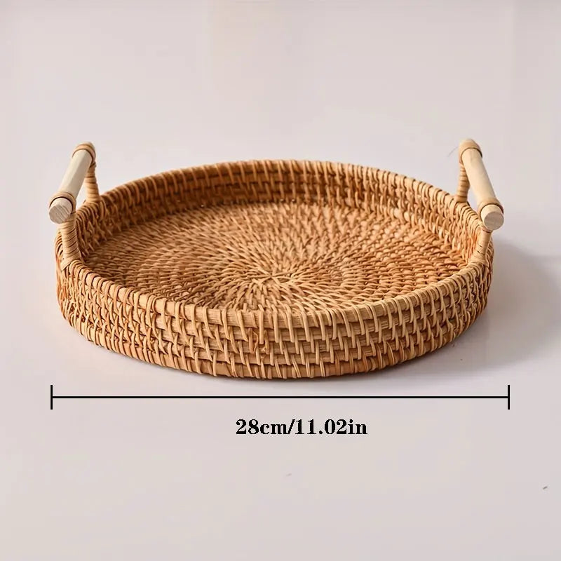 Serviertablett „Rattan Round“