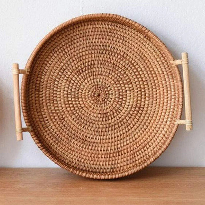Serviertablett „Rattan Round“