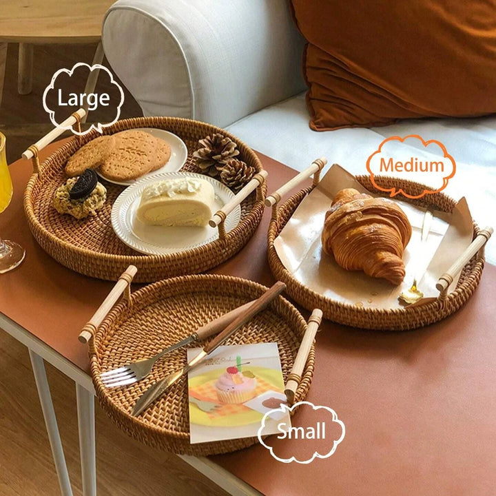 Serviertablett „Rattan Round“