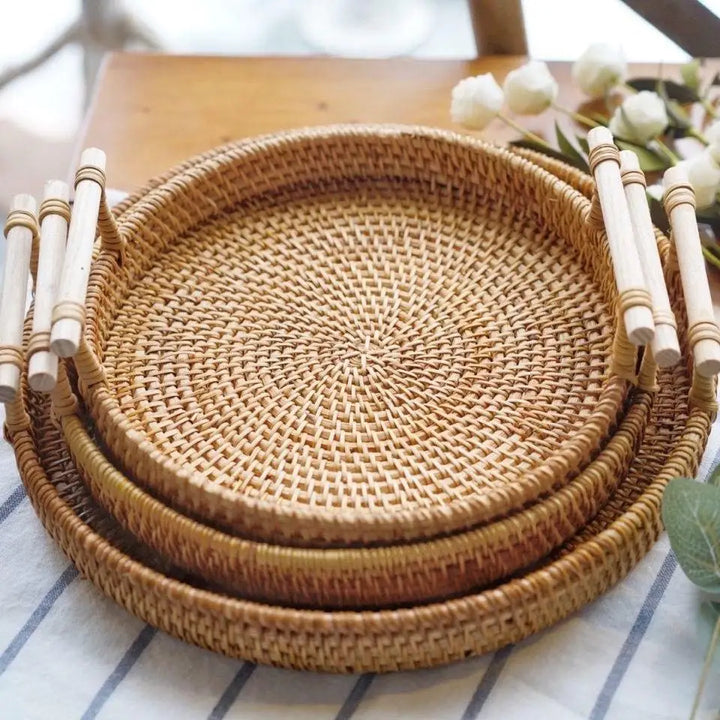 Serviertablett „Rattan Round“