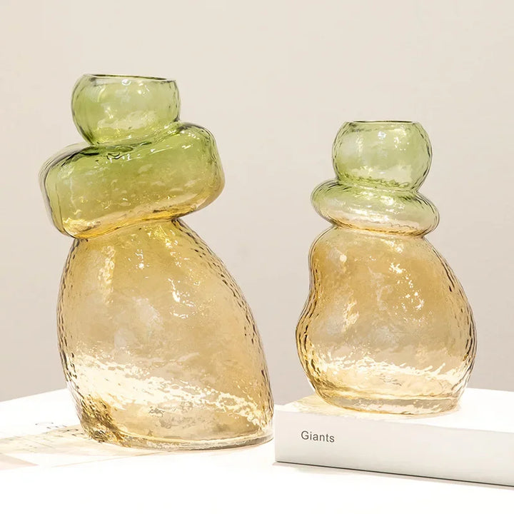 Kunstvolle Farbverlauf-Glasvase