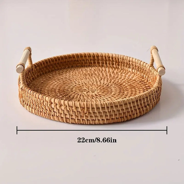 Serviertablett „Rattan Round“